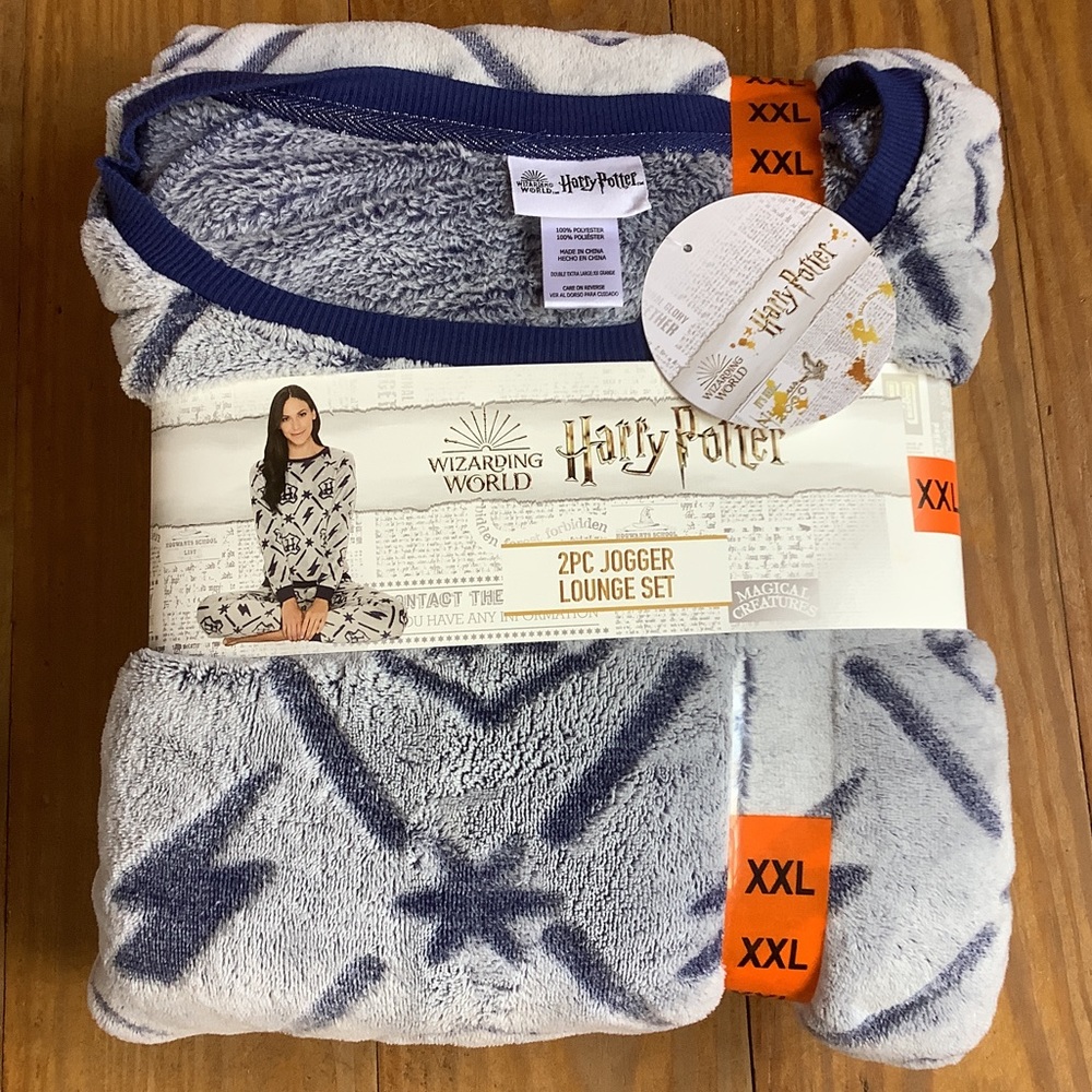 Harry Potter 2pc Lounge Set Pajamas PJS XXL new NWT blue joggers WB